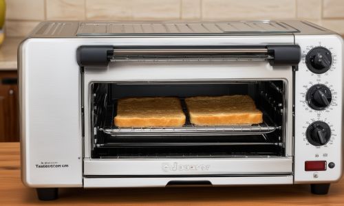 Toaster and toaster oven maintenance showing heating element care, crumb tray cleaning, and temperature calibration