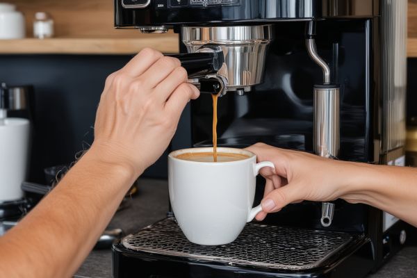 Professional coffee maker maintenance showing cleaning process, descaling, and care techniques for optimal performance